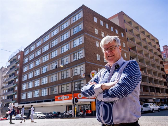 Augy da Costa, with the aid of TUHF, has refurbished Hollywood Heights and Cumberland Court into vibrant hubs for retail and residential tenants in Hillbrow, Johannesburg. Source: Supplied